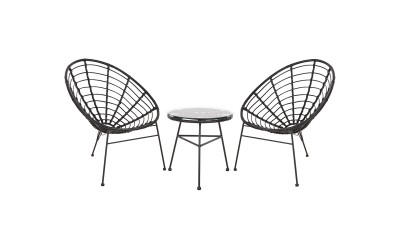 Градинска маса и столове Allegra HM21047.12 - Черен