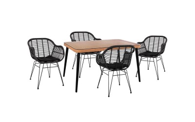 Градински комплект Allegra HM10508 - Натурален/Черен