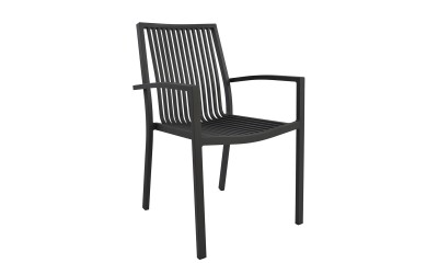 Алуминиев градински стол HM5130.02 - Тъмносив