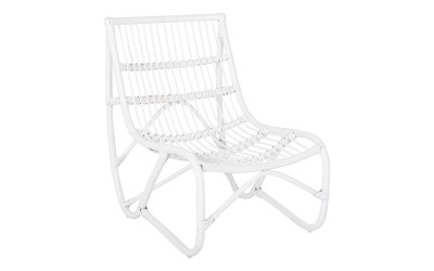 Луксозен ратанов стол кресло HM9815.03 - Бял