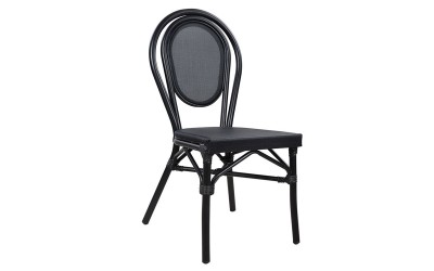 Градински стол Bamboo Look HM5052 - Черен