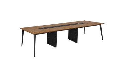 Конферентна маса Supreme HM2377 - Меден дъб/Сив