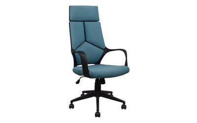 Офис стол за бюро HM1054.06 - Светлосин/Черен