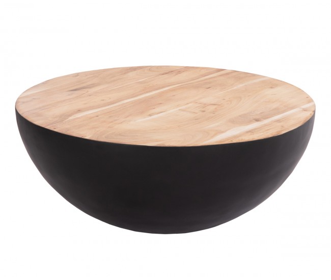 Кръгла холна маса Bowl HM8717.21 - Натурален/Черен Кръгла холна маса Bowl HM8717.21 - Натурален/Черен
