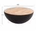 Кръгла холна маса Bowl HM8717.21 - Натурален/Черен Кръгла холна маса Bowl HM8717.21 - Натурален/Черен