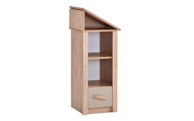 Детска етажерка за играчки My House - Сив/Дървесен