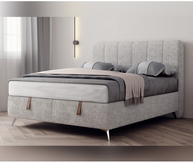 Тапицирана спалня Dolce Notte - 160/200 см, Светлосива Тапицирана спалня Dolce Notte - 160/200 см, Светлосива