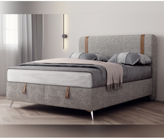 Тапицирана спалня Dolce Vita - 160/200 см, Сива Тапицирана спалня Dolce Vita - 160/200 см, Сива