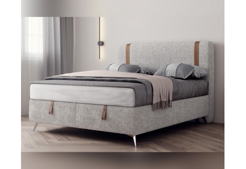Тапицирана спалня Dolce Vita - 160/200 см, Светлосива Тапицирана спалня Dolce Vita - 160/200 см, Светлосива