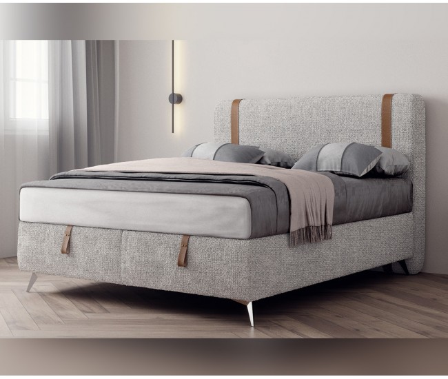 Тапицирана спалня Dolce Vita - 180/200 см, Светлосива Тапицирана спалня Dolce Vita - 180/200 см, Светлосива