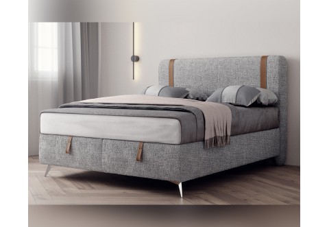 Тапицирана спалня Dolce Vita - 180/200 см, Тъмносива Тапицирана спалня Dolce Vita - 180/200 см, Тъмносива