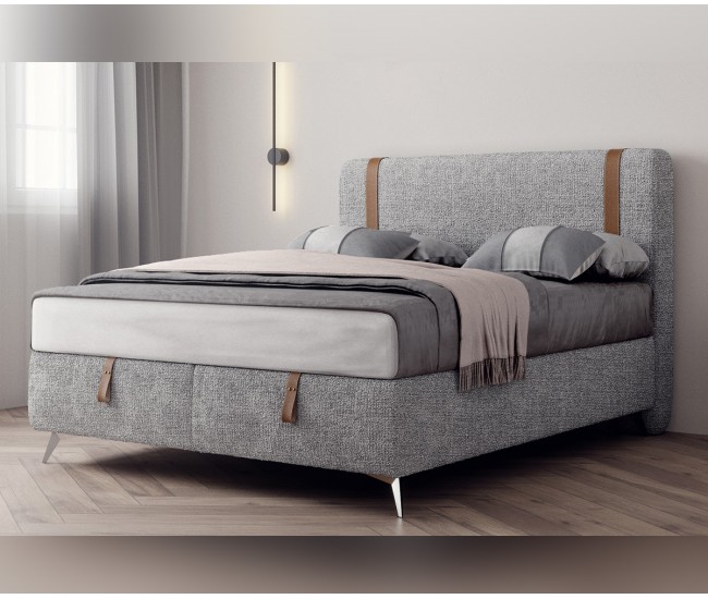 Тапицирана спалня Dolce Vita - 160/200 см, Тъмносива Тапицирана спалня Dolce Vita - 160/200 см, Тъмносива