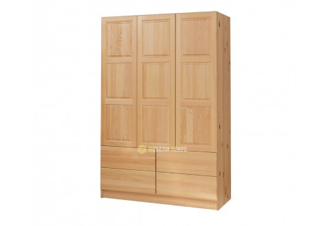 Трикрилен гардероб Ани 120 - 120/50/182 см., Натурален Трикрилен гардероб Ани 120 - 120/50/182 см., Натурален