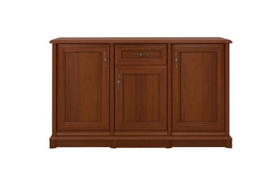 Класически скрин с три врати и чекмедже KENT EKOM 3D1S, MDF кестен