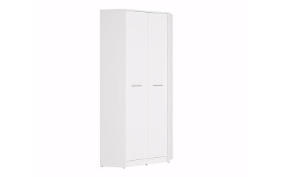 Двукрилен ъглов гардероб Nepo Plus SZFN2D -  Бял