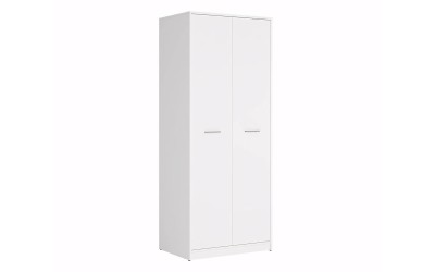 Двукрилен гардероб Nepo Plus SZF2D -  Бял