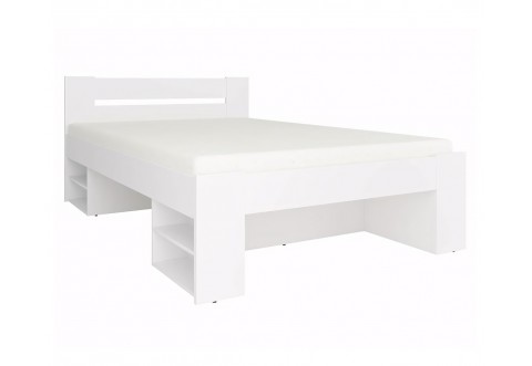 Спалня Nepo Plus LOZ3S/140 - 140/200 см, Бяла Спалня Nepo Plus LOZ3S/140 - 140/200 см, Бяла