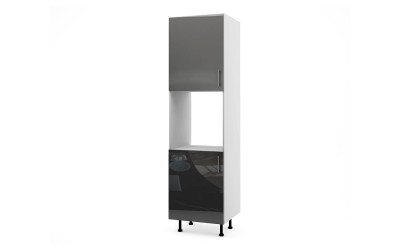 Колонен кухненски шкаф Лукс Гланц М12 - 60 см - MDF Антрацит Гланц