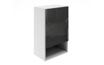 Горен кухненски шкаф Лукс Гланц М18 - 45 см - MDF Антрацит Гланц