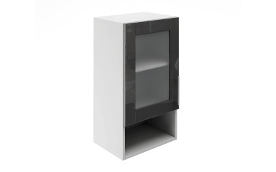Горен кухненски шкаф Лукс Гланц М19 - 40 см - MDF Антрацит Гланц