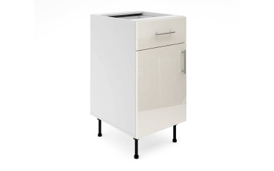 Долен кухненски шкаф Лукс Гланц М3 - 45 см - MDF Крем Гланц