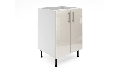 Долен кухненски шкаф Лукс Гланц М6 - 60 см - MDF Крем Гланц