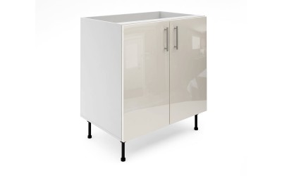 Долен кухненски шкаф Лукс Гланц М6 - 80 см - MDF Крем Гланц