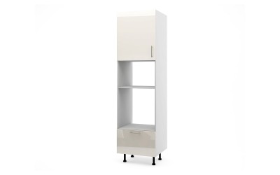 Колонен кухненски шкаф Лукс Гланц М14 - 60 см - MDF Крем Гланц