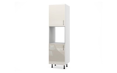 Колонен кухненски шкаф Лукс Гланц М12 - 60 см - MDF Крем Гланц