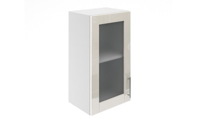 Горен кухненски шкаф Лукс Гланц М17 - 40 см - MDF Крем Гланц