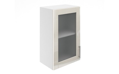 Горен кухненски шкаф Лукс Гланц М17 - 45 см - MDF Крем Гланц