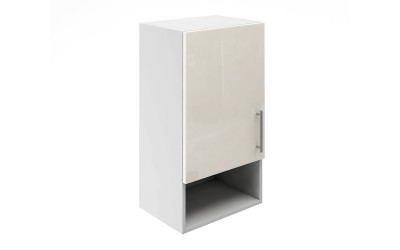 Горен кухненски шкаф Лукс Гланц М18 - 40 см - MDF Крем Гланц