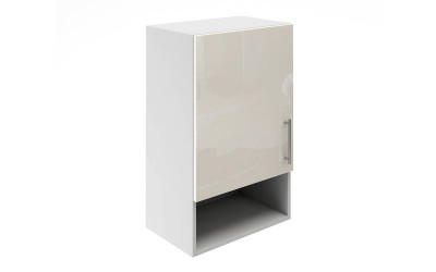 Горен кухненски шкаф Лукс Гланц М18 - 45 см - MDF Крем Гланц