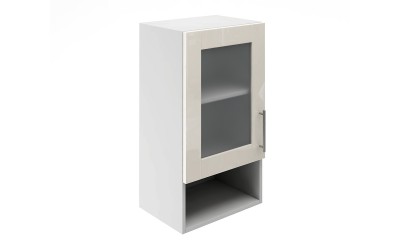 Горен кухненски шкаф Лукс Гланц М19 - 40 см - MDF Крем Гланц