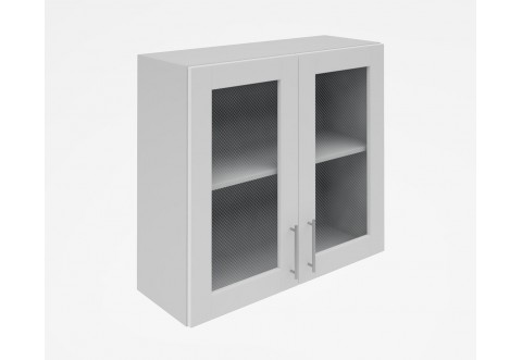 Горен кухненски шкаф Лукс мат М21 - 80 см - MDF Супер мат бял