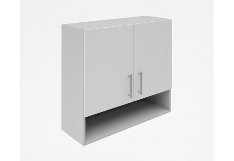 Горен кухненски шкаф Лукс мат М22 - 80 см - MDF Супер мат бял