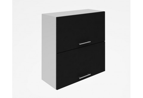 Горен кухненски шкаф Лукс мат М25 - 70 см - MDF Супер мат черно