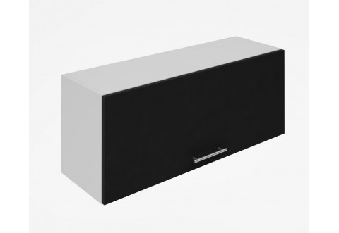 Горен кухненски шкаф Лукс мат М26 - 90 см - MDF Супер мат черно Горен кухненски шкаф Лукс мат М26 - 90 см - MDF Супер мат черно