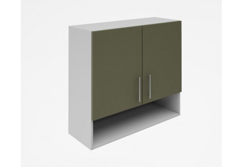 Горен кухненски шкаф Лукс мат М22 - 80 см - MDF Супер мат каменно сиво