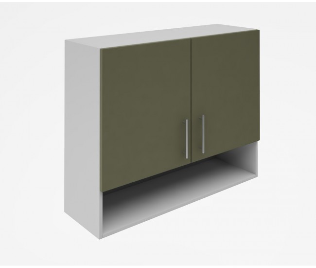 Горен кухненски шкаф Лукс мат М22 - 90 см - MDF Супер мат каменно сиво