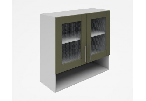 Горен кухненски шкаф Лукс мат М23 - 80 см - MDF Супер мат каменно сиво