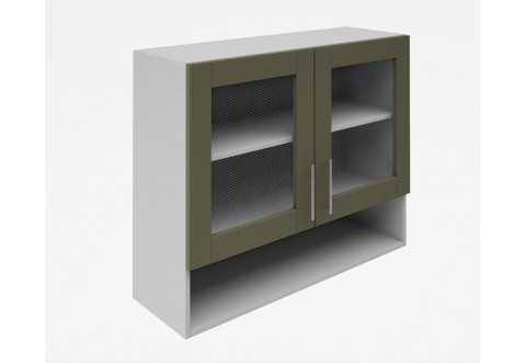 Горен кухненски шкаф Лукс мат М23 - 90 см - MDF Супер мат каменно сиво