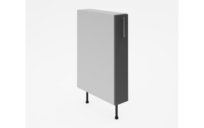Долен кухненски шкаф Лукс мат М10 - 15 см - MDF Супер мат сиво