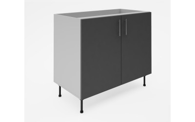 Долен кухненски шкаф Лукс мат М6 - 100 см - MDF Супер мат сиво