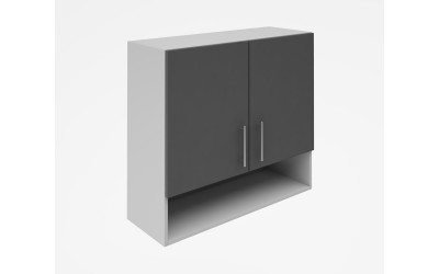 Горен кухненски шкаф Лукс мат М22 - 80 см - MDF Супер мат сиво