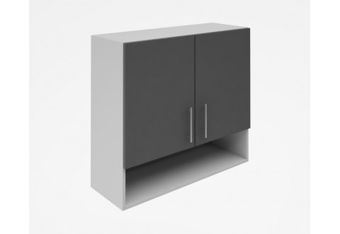 Горен кухненски шкаф Лукс мат М22 - 80 см - MDF Супер мат сиво