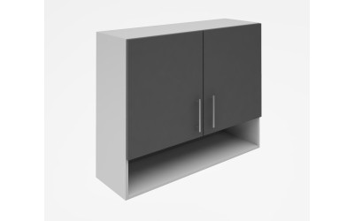 Горен кухненски шкаф Лукс мат М22 - 90 см - MDF Супер мат сиво