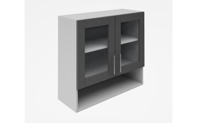 Горен кухненски шкаф Лукс мат М23 - 80 см - MDF Супер мат сиво