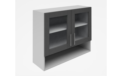 Горен кухненски шкаф Лукс мат М23 - 90 см - MDF Супер мат сиво