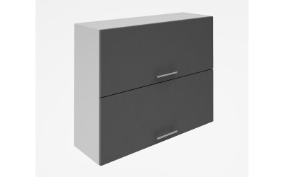 Горен кухненски шкаф Лукс мат М25 - 90 см - MDF Супер мат сиво